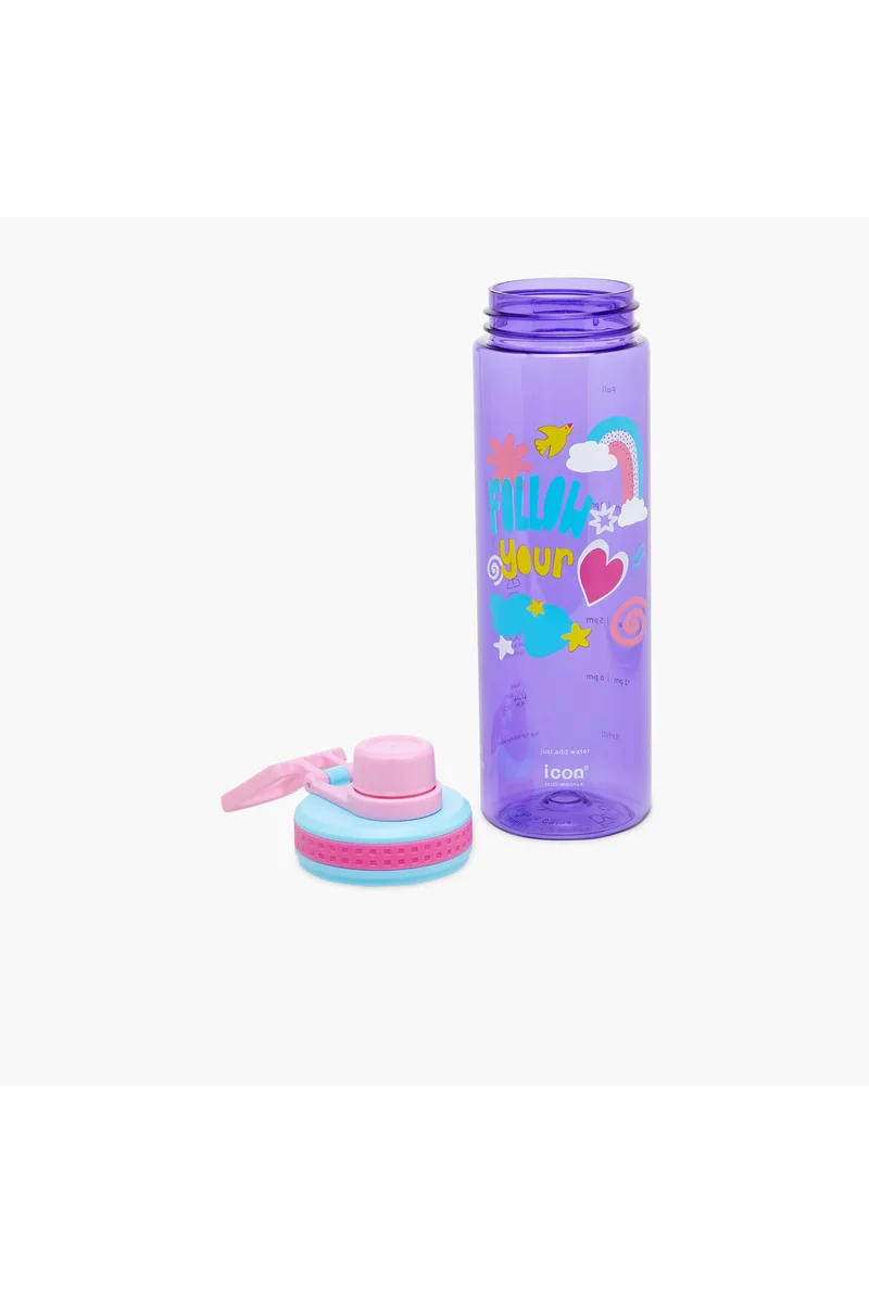 ICON Graphic Print Water Bottle - 700 ml